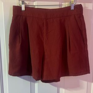 Dynamite Flowy Burgundy Shorts- Medium